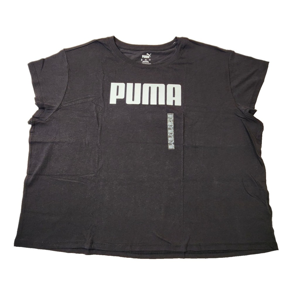 Puma Women Active LogoTee Plus 3X Black NWT OEM